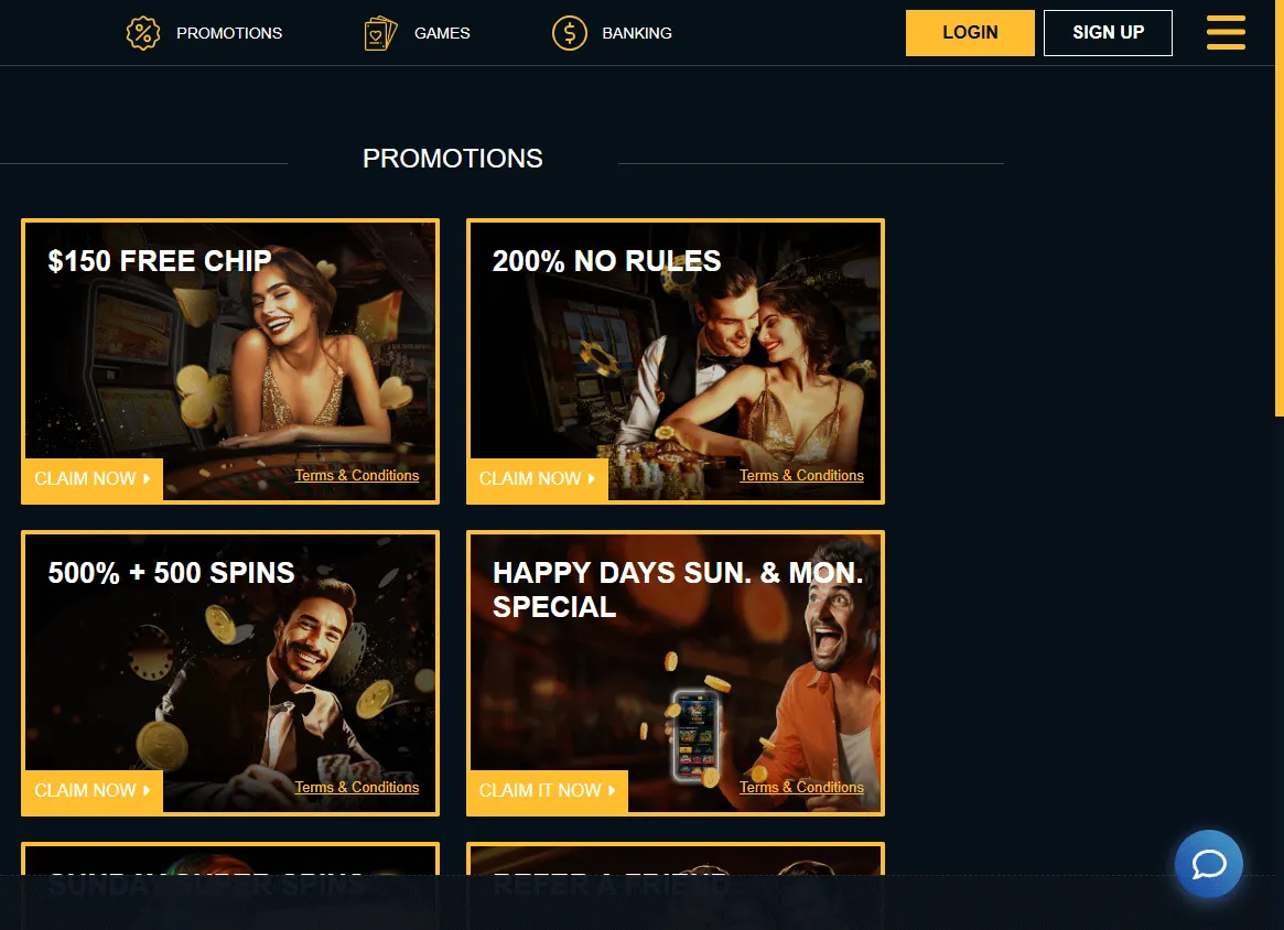 Brango Casino promotions area on desktop